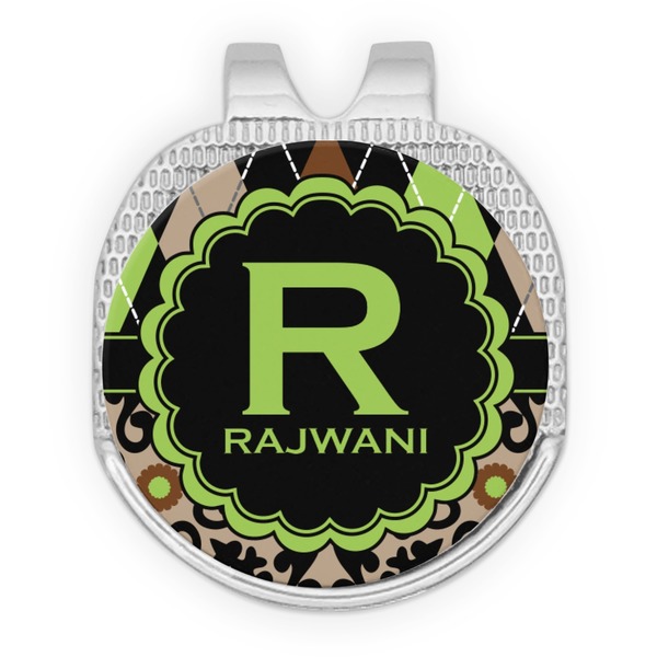 Argyle & Moroccan Mosaic Golf Ball Hat Marker Hat Clip