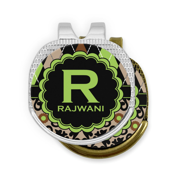 Argyle & Moroccan Mosaic Golf Ball Marker Hat Clip - PARENT/MAIN