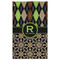 Argyle & Moroccan Mosaic Golf Towel - Poly-Cotton Blend - Large w/ Name and Initial