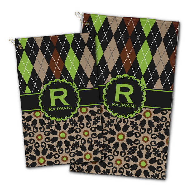 Argyle & Moroccan Mosaic Golf Towel - PARENT (small and large)