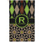 Argyle & Moroccan Mosaic Golf Towel (Personalized) - APPROVAL (Small Full Print)