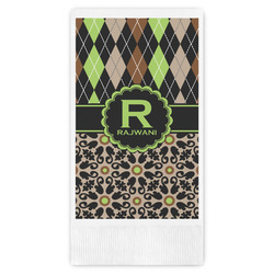 Argyle & Moroccan Mosaic Guest Towels - Full Color (Personalized)