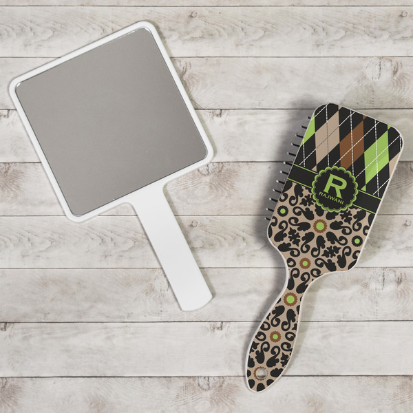Argyle & Moroccan Mosaic Hair Brush - In Context