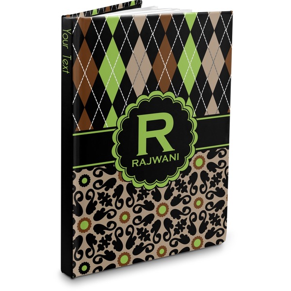 Custom Argyle & Moroccan Mosaic Hardbound Journal (Personalized)
