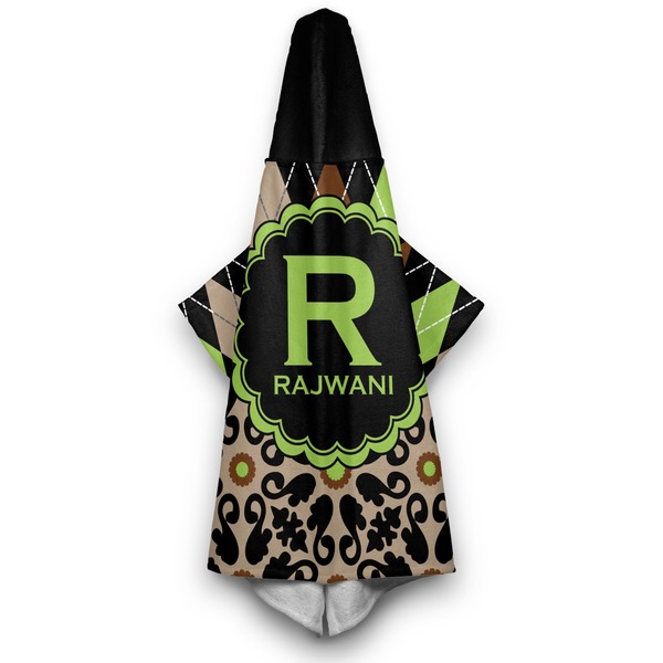 Argyle & Moroccan Mosaic Hooded Towel - Hanging