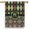 Argyle & Moroccan Mosaic 28" House Flag (Personalized)