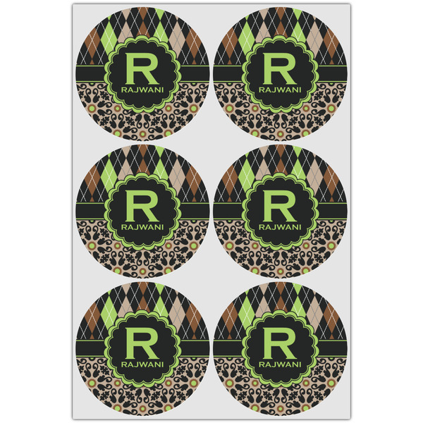 Argyle & Moroccan Mosaic Icing Circle - Large - Set of 6