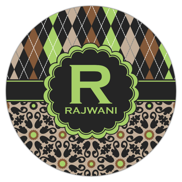 Argyle & Moroccan Mosaic Icing Circle - Medium - Single