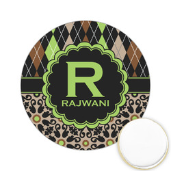 Argyle & Moroccan Mosaic Printed Cookie Topper - 2.15" (Personalized)