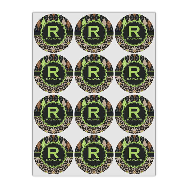 Argyle & Moroccan Mosaic Icing Circle - Small - Set of 12