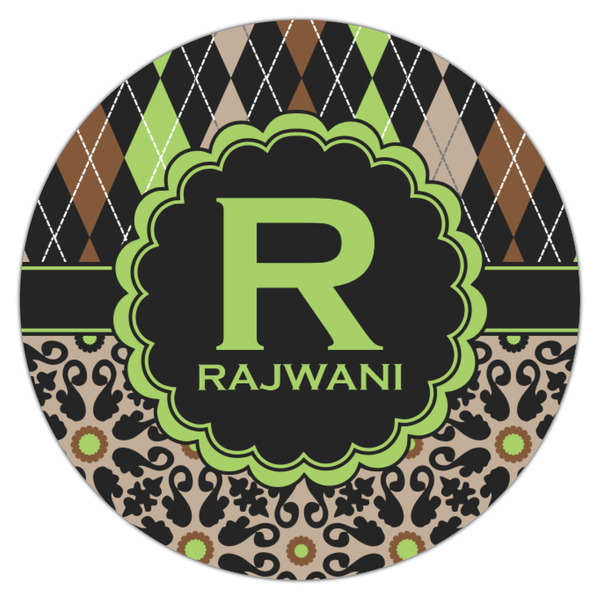 Argyle & Moroccan Mosaic Icing Circle - Small - Single