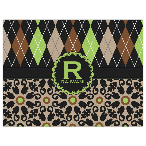 Argyle & Moroccan Mosaic Indoor / Outdoor Rug - 6'x8' - Front Flat