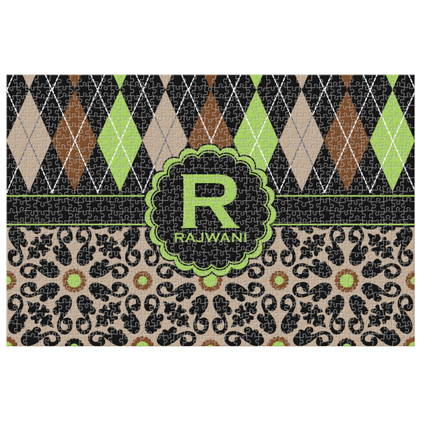 Custom Argyle & Moroccan Mosaic Jigsaw Puzzle - 1000-piece (Personalized)