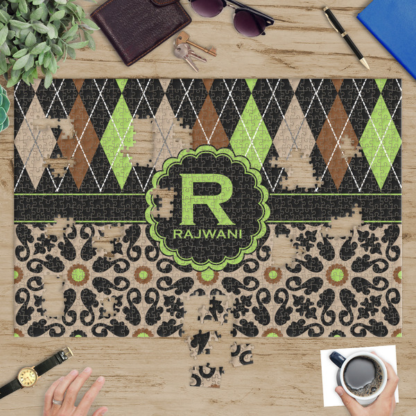 Argyle & Moroccan Mosaic Jigsaw Puzzle 1014 Piece - In Context