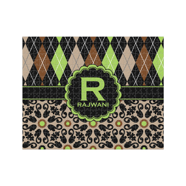 Custom Argyle & Moroccan Mosaic 500 pc Jigsaw Puzzle (Personalized)