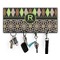 Argyle & Moroccan Mosaic Key Hanger w/ 4 Hooks & Keys