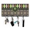 Argyle & Moroccan Mosaic Key Hanger w/ 4 Hooks w/ Name and Initial