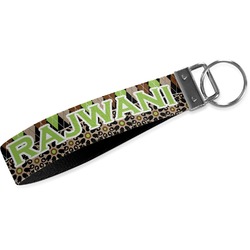 Argyle & Moroccan Mosaic Webbing Keychain Fob - Small (Personalized)