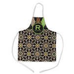 Argyle & Moroccan Mosaic Kid's Apron w/ Name and Initial
