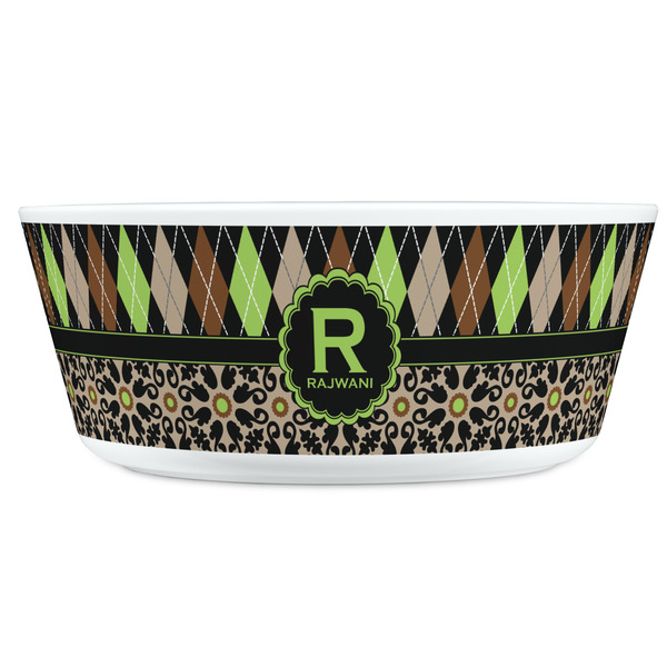 Argyle & Moroccan Mosaic Kids Bowls - FRONT