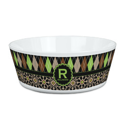 Argyle & Moroccan Mosaic Kid's Bowl (Personalized)