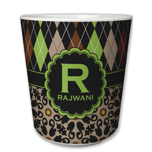 Custom Argyle & Moroccan Mosaic Plastic Tumbler 6oz (Personalized)