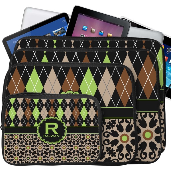 Argyle & Moroccan Mosaic Laptop Case Sizes