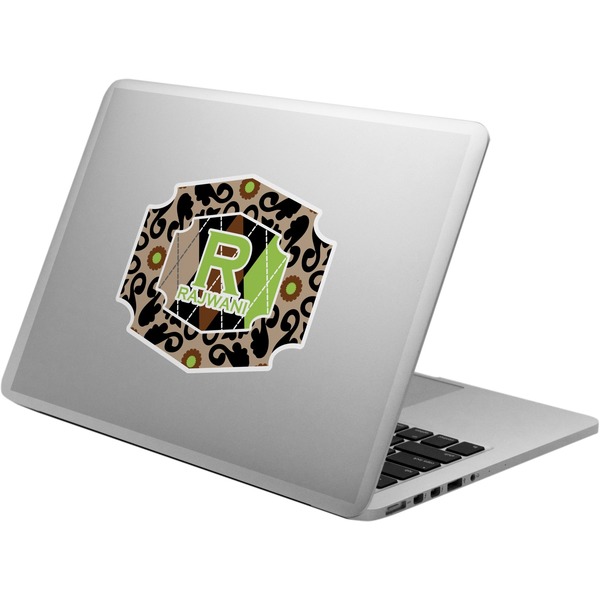Custom Argyle & Moroccan Mosaic Laptop Decal (Personalized)