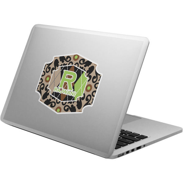 Custom Argyle & Moroccan Mosaic Laptop Decal (Personalized)