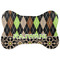 Argyle & Moroccan Mosaic Bone Shaped Dog Food Mat (Personalized)
