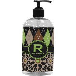 Argyle & Moroccan Mosaic Plastic Soap / Lotion Dispenser (Personalized)