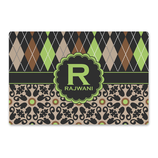 Custom Argyle & Moroccan Mosaic Large Rectangle Car Magnet (Personalized)