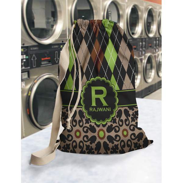 Argyle & Moroccan Mosaic Laundry Bag in Laundromat