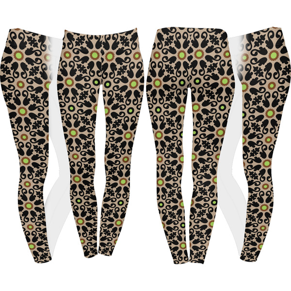 Argyle & Moroccan Mosaic Leggings Turn Around - Apvl