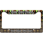 Argyle & Moroccan Mosaic License Plate Frame - Style B (Personalized)
