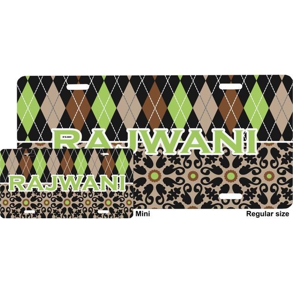 Argyle & Moroccan Mosaic License Plate (Sizes)