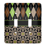 Argyle & Moroccan Mosaic Light Switch Cover (2 Toggle Plate)