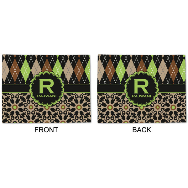 Argyle & Moroccan Mosaic Linen Placemat - APPROVAL (double sided)