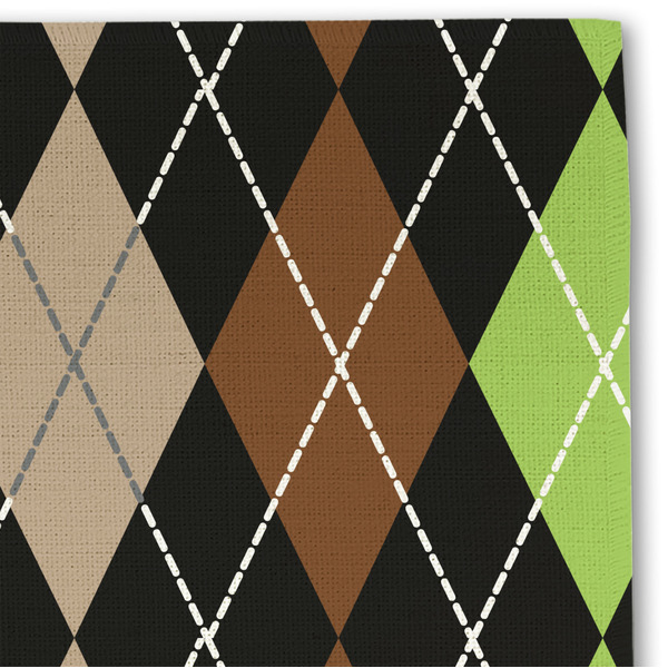 Argyle & Moroccan Mosaic Linen Placemat - DETAIL