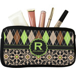 Argyle & Moroccan Mosaic Makeup / Cosmetic Bag - Small (Personalized)