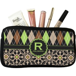Argyle & Moroccan Mosaic Makeup / Cosmetic Bag - Small (Personalized)