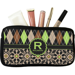 Argyle & Moroccan Mosaic Makeup / Cosmetic Bag (Personalized)