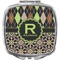 Argyle & Moroccan Mosaic Compact Makeup Mirror (Personalized)