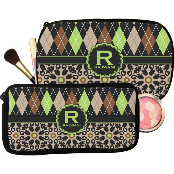 Argyle & Moroccan Mosaic Makeup / Cosmetic Bags (Select Size)