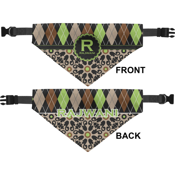 Argyle & Moroccan Mosaic Medium Dog Bandana Approval