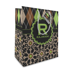 Argyle & Moroccan Mosaic Medium Gift Bag (Personalized)