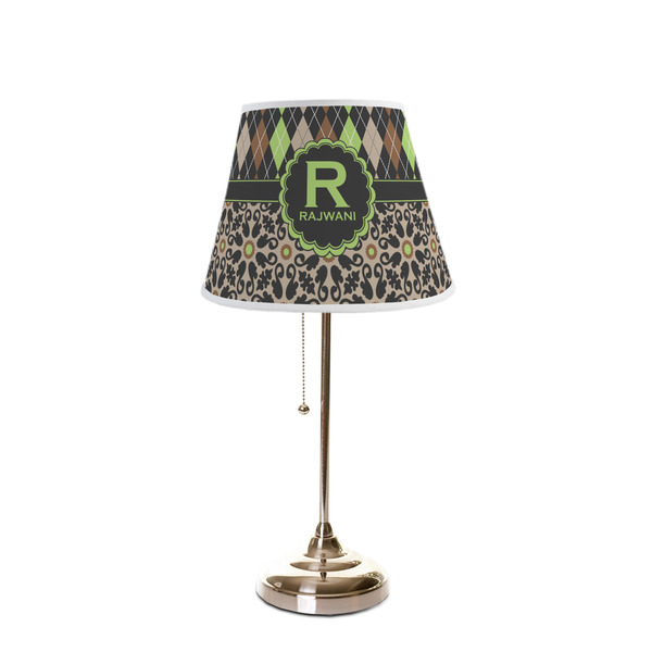 Argyle & Moroccan Mosaic Poly Film Empire Lampshade - On Stand