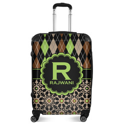 Argyle & Moroccan Mosaic Suitcase - 24" Medium - Checked (Personalized)