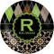 Argyle & Moroccan Mosaic Melamine Salad Plate - 8" (Personalized)