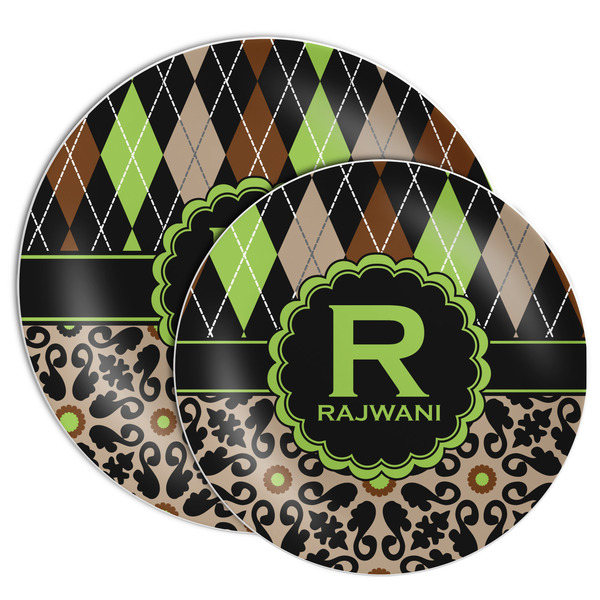 Argyle & Moroccan Mosaic Melamine Plates - PARENT/MAIN